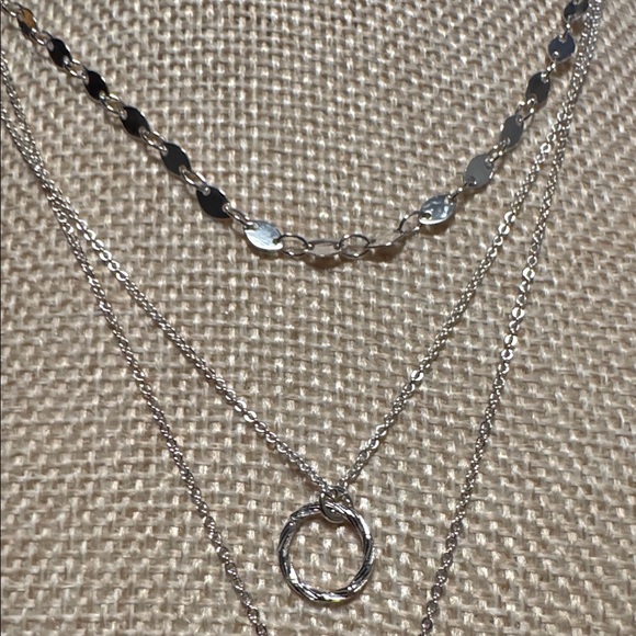 Mixit Delicates Layered Silver Tone Necklace (BR1010/6) - Picture 4 of 9